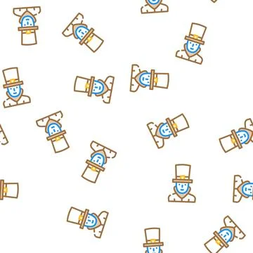 Steampunk fantasy character vector seamless pattern Stock Illustration
