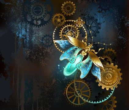Steampunk firefly Stock Illustration