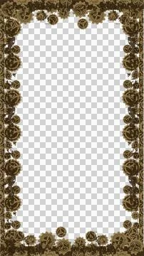 Steampunk flat border is framing teal panel with gears, transparent background, Stock Illustration