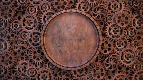 Steampunk Frame 2 Video stock 197319628