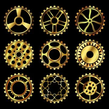 The steampunk gears vector Stock Illustration