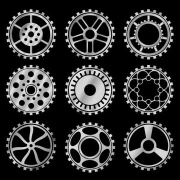 The steampunk gears vector Stock Illustration