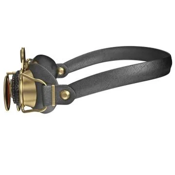 Steampunk goggles, side view Stock-Illustration