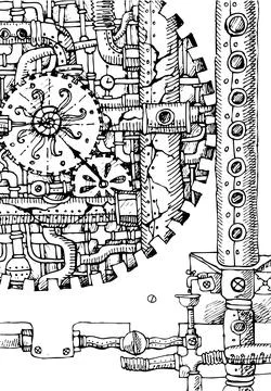 Steampunk hand drawn Stock Illustration