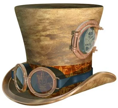 Steampunk hat and goggles Stock-Illustration