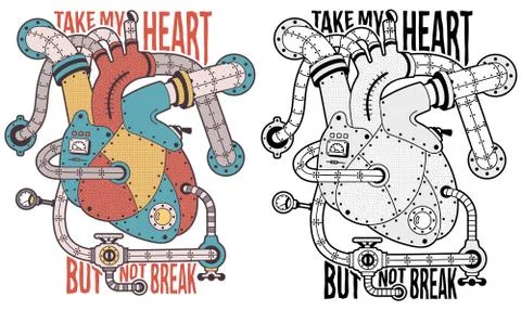 Steampunk heart Stock Illustration