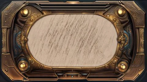 Steampunk HUD, UI Interface II Stock Illustration