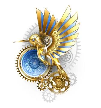 Steampunk hummingbird Stock Illustration
