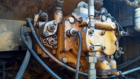 Steampunk inspired mechanical background composed of assorted vintage metal.. Stock-Fotos