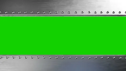 Steampunk iron background with borders and rivets. Iron bunker Video stock 320907658
