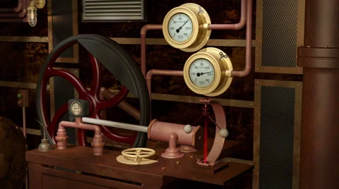 A Steampunk Machine (Loop) Stock Footage 41059710