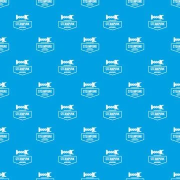 Steampunk machinery pattern vector seamless blue Illustrazione stock
