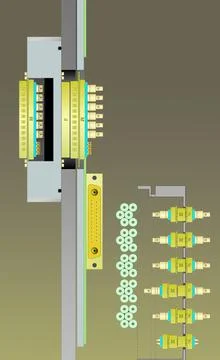 Steampunk retro-futuristic electric machine Stock Illustration