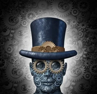 Steampunk science fiction Stock Illustration