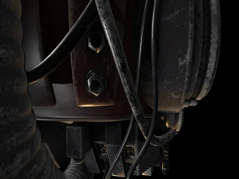 Steampunk Skull animation with alpha matte mask Stock-Footage 80638291