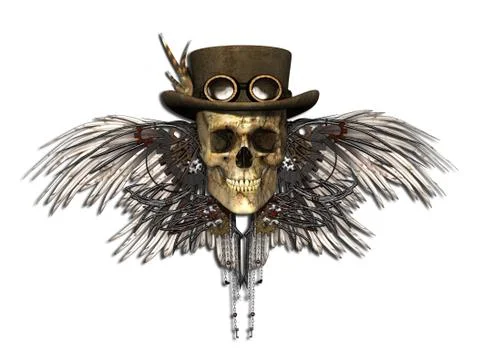 Steampunk Skull Stock Illustration