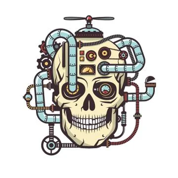 Steampunk Skull Stock Illustration