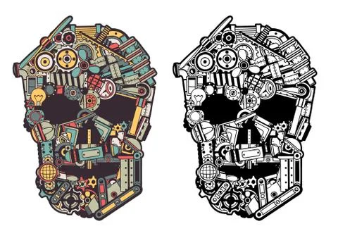 	Steampunk skull Stock-Illustration