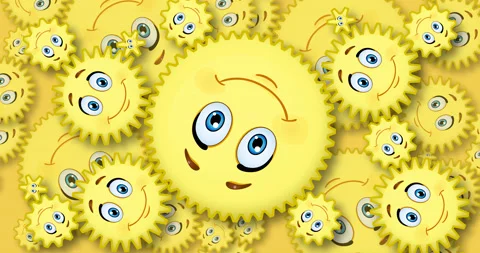 Steampunk smile. Animation Stock Footage 151413131