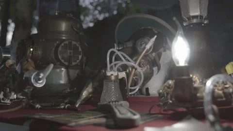 Steampunk stuff at market 動画素材 132464258