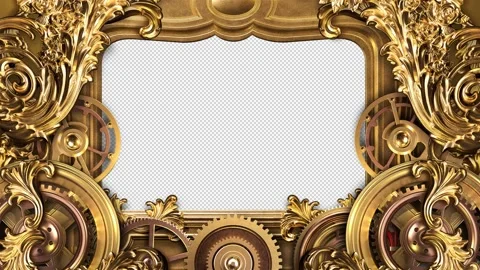 Steampunk theatrical screen Stock Footage 245913725