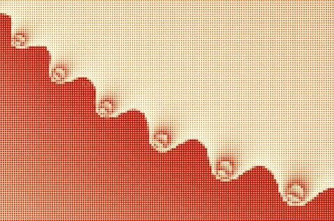 Steampunk theme halftone vector background design with copy space Stock Illustration