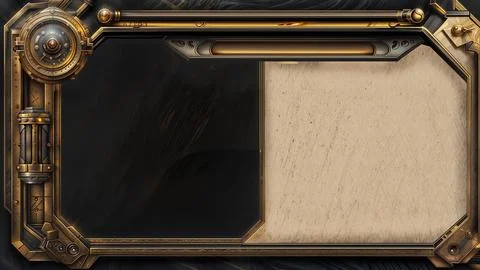 Steampunk UI, HUD Stock Illustration