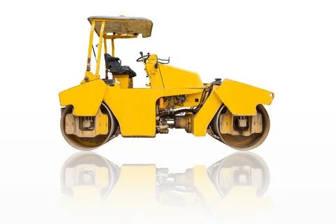 Steamroller a modern road roller Stock Photos