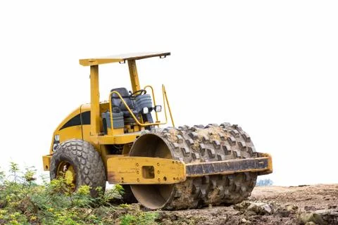 Steamroller working Stock Photos