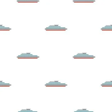 Steamship pattern flat Stock Illustration