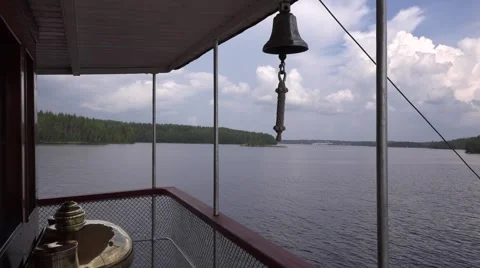 Steamship Punkaharju's deck-bridge Stock Footage 65797414