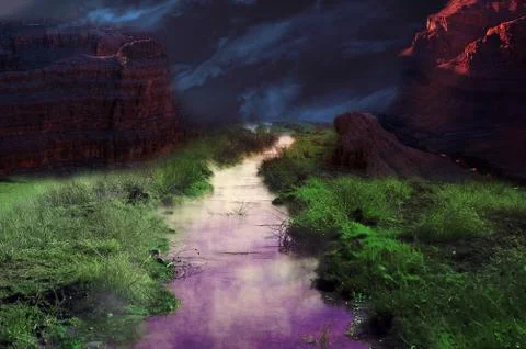 Steamy colorado river Stock Photos