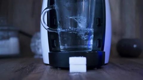 Steamy hot drink tea machine 4k Stock Footage 150262967