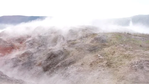 Steamy volcano Stock Footage 108724875