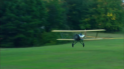 Stearman 6L Cloudboy Fly By Stock-Footage 62785164
