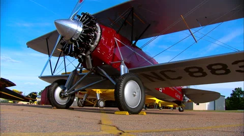 Stearman C3B Low Angle Stat Vídeos de archivo 68579536
