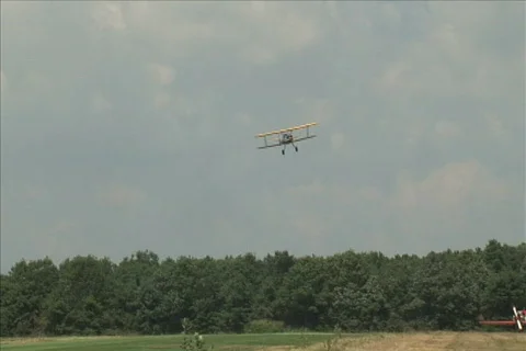 Stearman Landing Stock Footage 683289