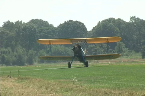 Stearman Taxi Stock Footage 683295
