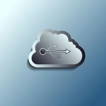 Steel 3d vector cloud. Data storage Stock-Illustration