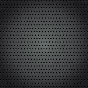 Steel background with circle perforated texture background. Stock Illustration