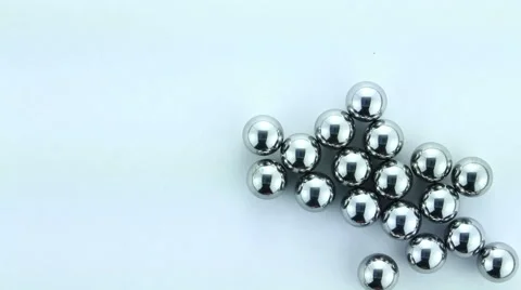 Steel ball rolling on a background. Stock Footage 47294259