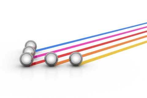 Steel ball scroll Free Stock Illustration