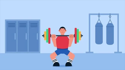 Steel Bar Weight Lifting Stock Footage 325262011