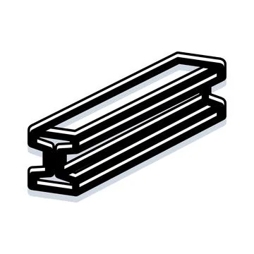 Steel beam structural profile for engineering construction Stock Illustration