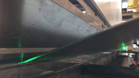 Steel Bending Machine with Lasers Stock Footage 82213345