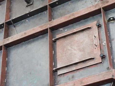Steel bin under construction Stock Photos