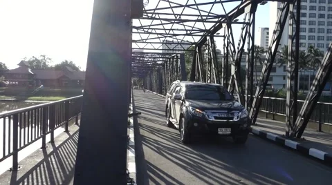 Steel bridge Stock Footage 43258987