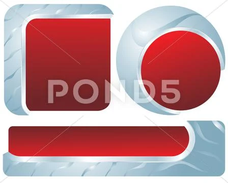 Steel buttons Stock Illustration