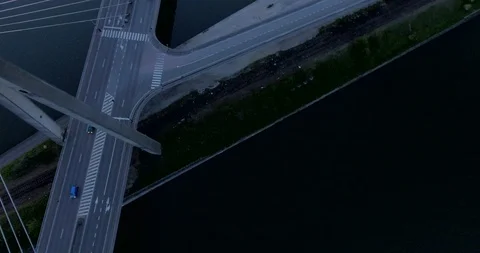 Steel Cable Bridge Video stock 90794765