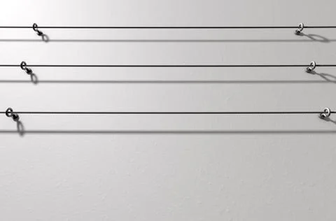 Steel Cable Display Wall Illustrazione stock
